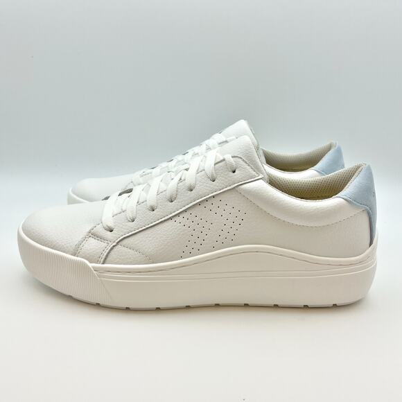 Dr. Scholls Womens Take it Easy Platform Sneaker Size 8.5 White Blue Leather NIB - Picture 8 of 13